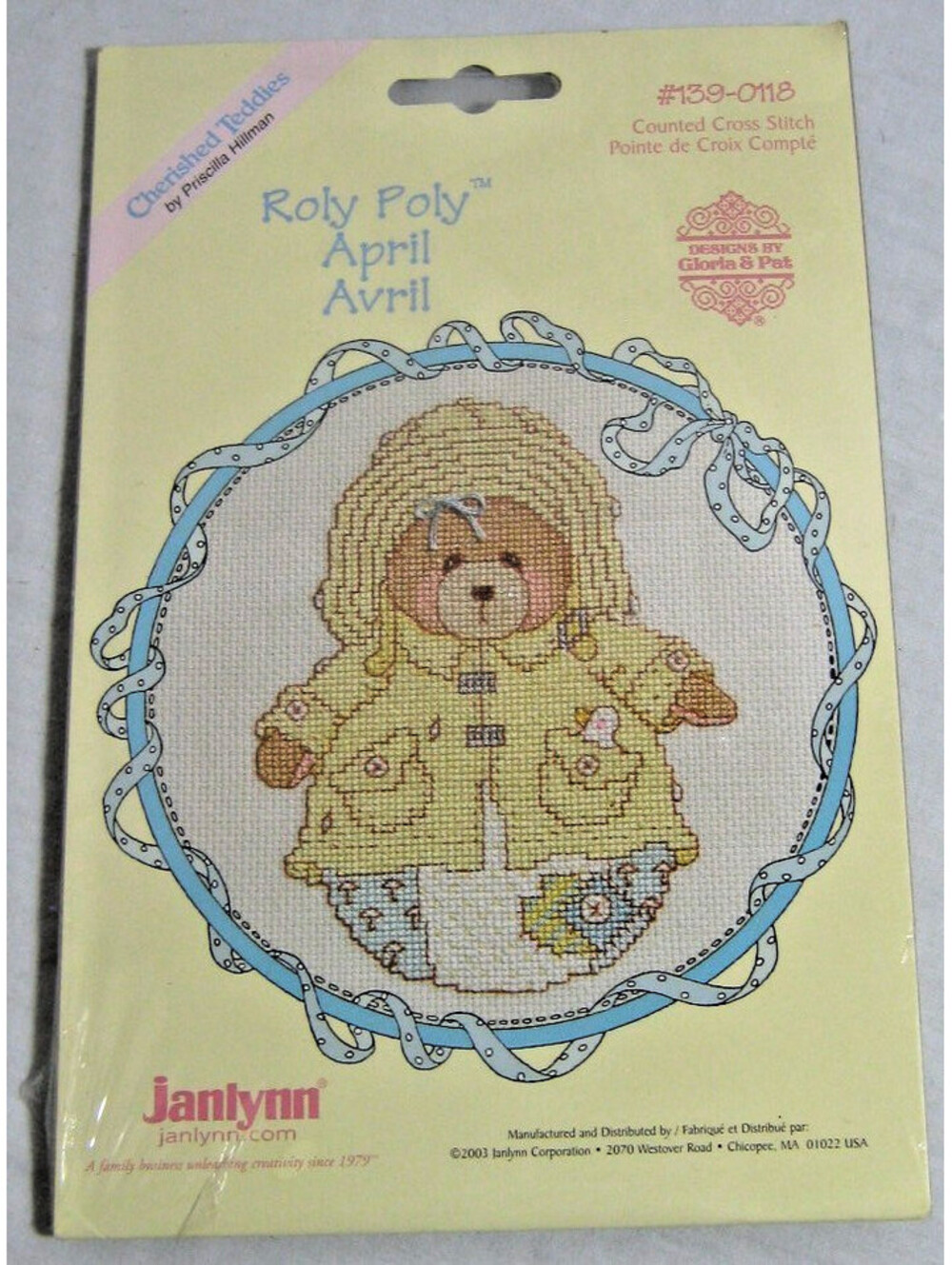 Janlynn Cherished Teddies Roly Poly April Avrll Counted Cross Kit - 139-0118